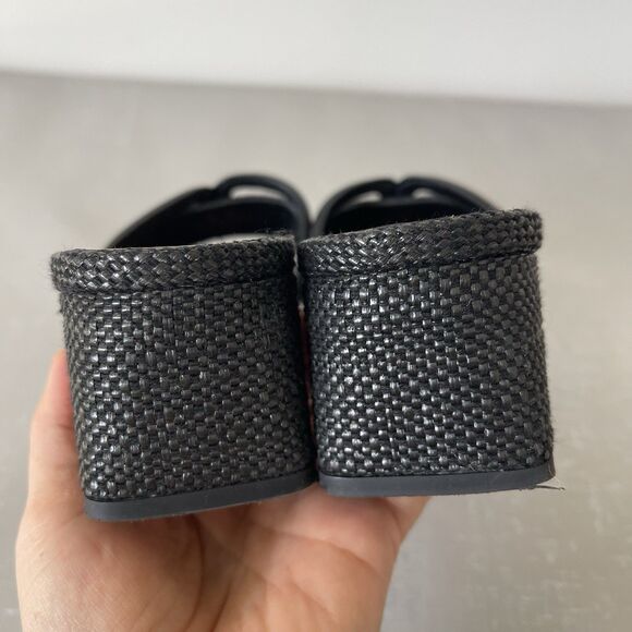 Sam Edelman Waylon Square Toe Block Heel Slide Black Sandals Size 10 M - Picture 7 of 13